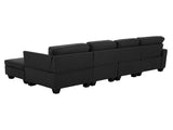 Artiss Modular Sofa Chaise Set 5-seater Dark Grey SBED-C-EP05-DA-GY-ABCDE
