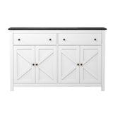 Artiss Buffet Sideboard Storage Cabinet Kitchen Cupboard 2 Drawers 140CM Black FUR-C-SID140-BK-AB