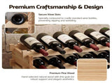 Artiss 36 Bottle Wooden Wine Rack 6 Tier Modular Wine Display Storage Stand Freestanding Holder WR-AC-STA-36B-NT