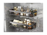 2pcs Bathroom Shelf No Drilling Wall Mount Corner Shelf Shower Storage Bracket Toilet Makeup V1237-ZY-203-2301