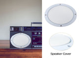 White ABS Plastic Car Speaker Decoration 2-Pack for Projects, Home and Custom Installations V1370-AZ4-11741