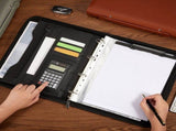 Zippered Portfolio Organizer, Leather Padfolio Binder, Professional Business Binder, Organizer for V1189-WXFWAL-20260319-01465