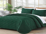 Green Wave Bloom Bedspread Coverlet 3 Piece Set V745-AC100160Q13U