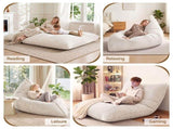 Artiss 3 in 1 Bean Bag Chair Cover Convertible Bean Bag for Adults, Corduroy Stuffed BD-COVER-3IN1-BE
