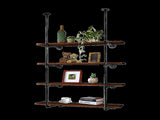 Wall Shelves Display Bookshelf Industrial DIY Pipe Shelf Rustic Brackets V63-837281