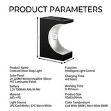Solar Crescent Moon Step Light with Monocrystalline Silicon Panel, ABS & PS Construction, IP65 V1341-ZY-PZJK2NU7-6PCS-COOLWHITELIGHT