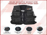 40LBS Weighted Weight Gym Exercise Training Sport Vest V63-766595