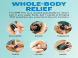 rolling wheel massager, percussion massager, deep tissue muscle recovery, full body V1102-141-28716-BLK-BRUSHLESSMOTOR