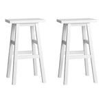 Artiss Bar Stools Kitchen Counter Stools Wooden Chairs White x2 BA-G-7031-WHX2