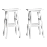 Artiss Bar Stools Kitchen Counter Stools Wooden Chairs White x2 BA-G-7031-WHX2