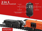 Model Train Set, Remote Control Train Toys with 3Way Smoke Locomotive, 5 Train Cars, Luxury Track V1107-CS-ZQHCGDTZ