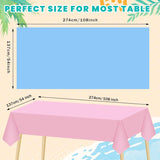 12 Pcs Hawaiian Plastic Tablecloths 54 x 108 Inch Disposable Rectangle Waterproof Table Cover for V1259-DP01-A-1175