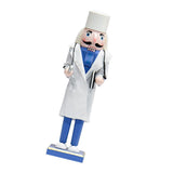 Doctor Nutcracker Decorative 14.2in Wood Nutcracker Figurine for Party Holiday Decoration V1294-YM0901-3115240111311