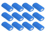 12Pcs Bandage Wrap Natural Latex Elastic Self Adhesive Wrap for Cows Dogs Horses 10cm Blue V1294-YM0523-3111220104713