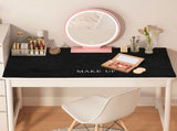 Black Makeup Vanity Table Mat - Desktop Protector Pad for Dressing Tables and Beauty Counters V1369-AZ3-W-14420