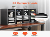 Literature Organizer, 36 Compartments Office Mailbox with Adjustable Shelves, Wooden Mailbox Sorter V952-WJJEKBHB36G93NKYIV0
