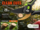 Garden Pruning Shears Ergonomic Non-Slip Grip, Smooth & Precise Cuts, Comfortable for 1-Inch V1366-AZ2-W-15073