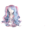 Lolita Clip-on Ponytail Wig Long Curly Double Ponytail Cosplay Wig Pink Blue Blonde V1188-XJQQ-32619-1
