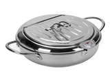 304 Stainless Steel Deep Fryer Pot Temperature Control Multifunctional Oil Saving Thickened with Lid V1294-YM0901-3118250006312