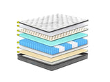 Luxopedic Pocket Spring Mattress 5 Zone 32CM Euro Top Memory Foam Medium Firm ABM-10001654