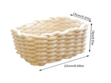 Small Cat Ears Toy Organizer, Woven Cotton Rope Basket, Decorative Nursery Bins & Boxes Gift Basket V1189-LWWAL-20260401-06447