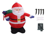 3.9ft Inflatable Santa with Gift Bag Light Polyester Easy Setup Blow Up Christmas V1294-YM0901-3115230124812