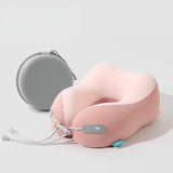 Cooling Memory Foam Neck for Travel-U-Shaped Ergonomic Travel for Adults,Flight Neck V1107-NECK PILLOW3-BLACK