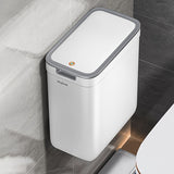Wall Mounted Trash Bin Press Top Trash Bin Large Capacity Bin Bathroom Bin - White - Size large V1106-121-79989-WHT-LARGE