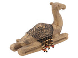 Camel Statue Durable Resin Flat Bottom Retro Style Exquisite Luster Camel Ornament for Home Office V1294-YM0717-3115220081311