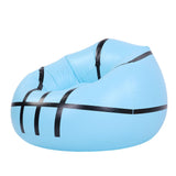Inflatable Sofa Chair Blue Basketball Pattern PVC Ergonomic Blow Up Couch for Reading Watching V1294-YM0901-3116250018711