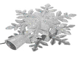 Christmas Tree Topper Projector Light LED Rotating Snowflake Projection Lamp Decoration SilverUS V1294-YM0901-3119200143111