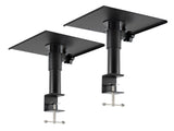 Levede 2x Desk Clamp Speaker Stands Set Adjustable Rotatable Monitor CD Player TV1009-BK-AU
