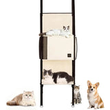 Space-Saving Over-the-Door Cat Hammock with Three Cozy Tiers, Breathable Mesh Lounges, and Sturdy V1341-ZY-EEB746TZ-BEIGE