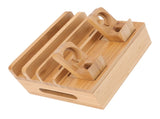 Bamboo Charging Station Multifunction 5 Ports Charging Station Rack for Phones Tablets Watches V1294-YM0626-3117220280112