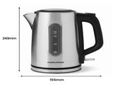 Morphy Richards Equip Stainless Steel Kettle and Toaster Set 1.7L Jug Kettle & 4 Slice Long Slo MREQ-17KT-4STS