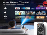 5G WiFi Bluetooth Projector, 9500 Lumens, Native 1080p, 4K, Mini Video Projector V1263-JX-4580