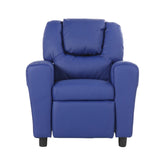 Set of 2 Oliver Kids Recliner Chair Sofa Children Lounge Couch PU Armchair Blue V563-75609-BLUE-2CHAIRS