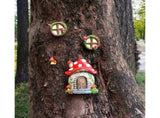 Mushroom House Door Luminous Garden Ornament - Multicolor V1263-JX-941