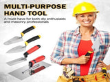4 PCS Masonry Hand Tool Set, 6" Grouting Trowel, A 6", 11" X 4" Flat Trowel with A Soft , and A V1366-AZ2-W-14411