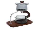Teapot Set Water Separation Infuser Fairness Cup Tea Brewing Kit High Borosilicate Glass Solid Wood V1294-YM0901-3118260015611