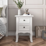 French Bedside Table Nightstand White Set of 2 V264-TAB-712C-WHE-2PC-1