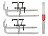 4Pcs 12" Heavy Duty F Clamp 450lbs Capacity Woodworking Drop-Forged Steel Frame V465-88089