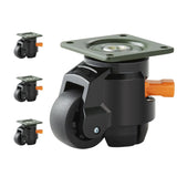 Leveling Casters, Set of 4, 500 kg Total Load Capacity, 50.8 mm, 360 Degree Swivel Caster Wheels, V767-VVR-DJJLBSDJPBS4QUJMHV0
