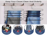 Pants Hangers Space Saving,3 Pack S-Type Non-Slip Stainless Steel Clothes Pants Hangers Closet V1192-AZ-W-31940