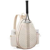 Beige Lightweight Waterproof Tennis Racket Backpack - Multifunction Sling and Backpack for Men and V888-ELOSUNG17105