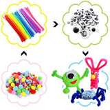 Colorful Mega Craft Kit with Pipe Cleaners, Moving Eyes, Balls, MultiColor V1237-ZY-506-0642