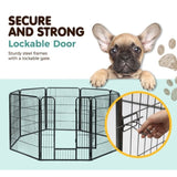 i.Pet 40" 8 Panel Dog Playpen Pet Exercise Cage Enclosure Fence Play Pen PET-DOGPLAYPEN-H100