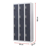 12-Door Locker for Office Gym Shed School Home Storage - Standard Lock with Keys V63-839011