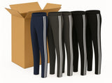 24x Pairs Mens Straight Leg Track Pants Low Pill Elastic Waist Bottoms Bulk V563-SW-84-1BOX