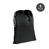 8 pcs Travel Laundry Bag Water Resistant Drawstring Clothes Organiser for Sports, Gym & Travel V1181-FM0033X8
